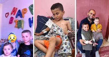 من غرفة نوم إلى مسرح إبادة.. قصة الطفل مصطفى الناجى الوحيد من مجزرة مخيم المغازي.. سمي على اسم جده ليحمل الحياة فصار شاهدا على استشهاد والداه وشقيقته.. وجده: حرمانه من العلاج امتداد مباشر للمذابح فى غزة