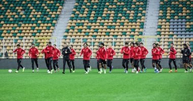 مران الأهلى الرئيسى استعدادا لمواجهة شبيبة القبائل