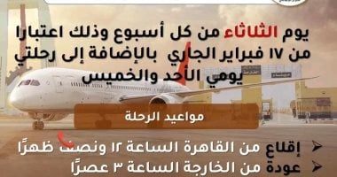 الوادى الجديد تعلن عن عودة الرحلة الثالثة لخطوط الطيران.. اعرف التفاصيل