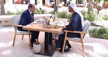 لقاء ثنائي وغداء عمل في أبوظبي لبحث التعاون التجاري والاستثماري.. وجولة رئاسية في جامعة محمد بن زايد للذكاء الاصطناعي.. الرئيس السيسى ونظيره الإماراتى يؤكدان أهمية التنفيذ الكامل لاتفاق وقف الحرب في قطاع غزة