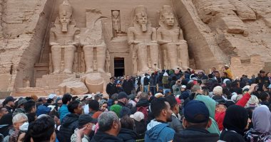 تعامد الشمس وأسرار الضوء داخل معبد أبو سمبل تبهر زوار العالم