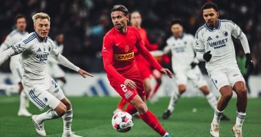 في الكورة : إبراهيم عادل يشاهد فوز نورشيلاند على كوبنهاجن بالدوري الدنماركي