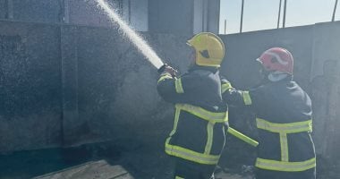 السيطرة على حريق داخل مدرسة تحت الإنشاء فى التجمع.. صور