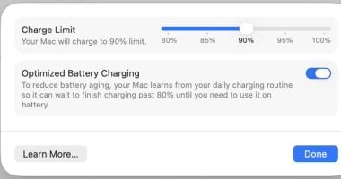 أبل تضيف ميزة جديدة لنظام macOS لإطالة عمر بطارية MacBook 
