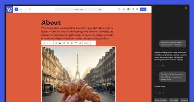 ووردبريس تضيف مساعدًا بالذكاء الاصطناعى لتصميم المواقع وإنشاء المحتوى - اليوم السابع