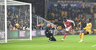 في الكورة : وولفرهامبتون ضد أرسنال.. الجانرز يتفوق برأسية ساكا فى الشوط الأول.. فيديو