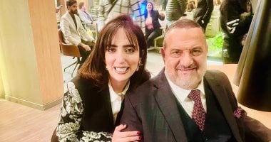 أمل إميل مع الفنان خالد الصاوي 