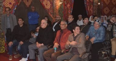 تامر عبدالمنعم يفتتح خيمة البيت الفني للفنون الشعبية في قاعة صلاح چاهين