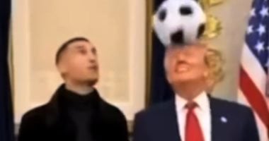 ترامب أثناء لعب الكرة مع كريستيانو رونالدو: نحتاجك فى أمريكا.. فيديو