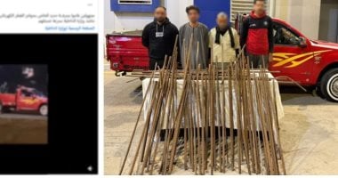 فيديو نص الليل يسقط عصابة سرقة قضبان القطار الكهربائى بالشرقية