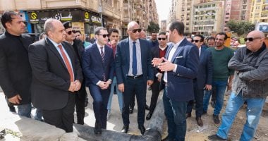 محافظ كفر الشيخ يتفقد أعمال إصلاح ومعالجة هبوط جزئي بميدان الـ47