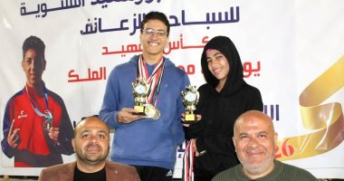 جامعة المنصورة تحصد المركز الأول في بطولة بورسعيد الشتوية للسباحة بالزعانف