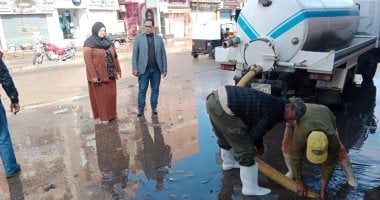 شفط تجمعات مياه الأمطار بمركز تلا فى المنوفية