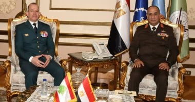 الفريق أشرف سالم زاهر يلتقى قائد الجيش اللبنانى