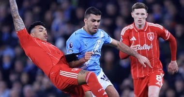 مانشستر سيتي يتعثر أمام نوتينجهام فورست بالتعادل 2 - 2 فى غياب مرموش