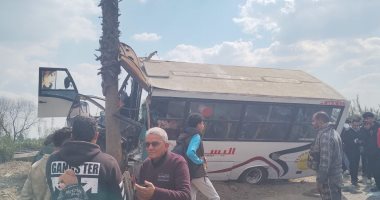إصابة 8 طلاب فى حادث تصادم أتوبيس بالمحلة