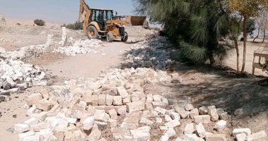 تنفيذ إزالة تعدٍ على أملاك الدولة بالبناء فى قرية النهضة بالوادى الجديد