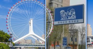 مدينة صينية تضع لافتات مرورية تحذر السائقين من المزاح أثناء القيادة