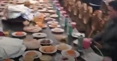 في قرية فاطمة تعلبة بكفر الشيخ... اكبر افطار جماعي  