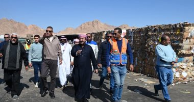 محافظ جنوب سيناء يتفقد المدفن الصحى وتطوير مصنع تدوير المخلفات بشرم الشيخ
