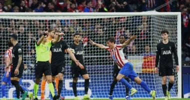 جانب من مباراة توتنهام ضد أتلتيكو مدريد