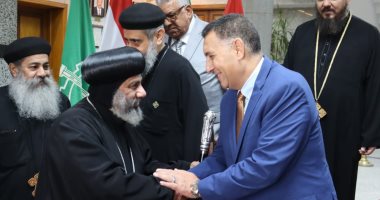 محافظ القليوبية يستقبل مطران وأساقفة الكنيسة القبطية الأرثوذكسية للتهنئة بعيد الفطر