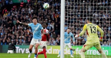 أوريلي لحظة تسجيله هدف ضد أرسنال