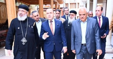 محافظ الغربية يتفقد مسار العائلة المقدسة وكنيسة السيدة العذراء والشهيد أبانوب الأثرية بسمنود