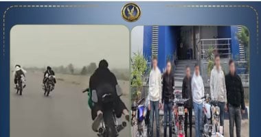 نهاية سباق الموت.. ضبط 6 أشخاص استعرضوا بدراجاتهم على الطريق السريع