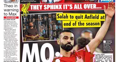 محمد صلاح يتصدر غلاف صحيفة ستار سبورت