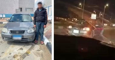 سقوط طالب عرّض حياة المواطنين للخطر بالسير عكس الاتجاه فى الإسماعيلية