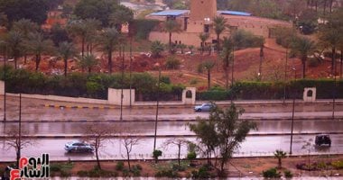 سقوط أمطار فى منطقة المهندسين بالجيزة وسط حالة من التقلبات الجوية.. صور
