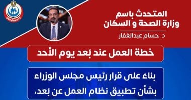 الصحة: تطبيق نظام العمل عن بعد يوم الأحد مع استمرار تقديم الخدمات الصحية للمواطنين