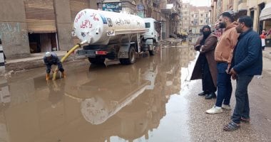 رفع مياه الأمطار بمدن كفر الشيخ ومعالجة مشكلات الصرف الصحي بدسوق