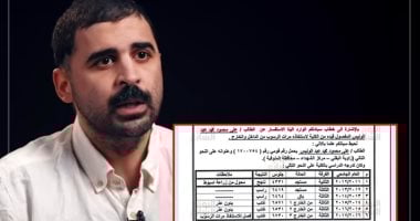 مفاجأة.. "اليوم السابع" يحصل على مستند يوضح فصل الإرهابى على عبد الونيس من جامعة الأزهر وعدم حصوله على شهادة.. تم فصله من كلية الزراعة عام 2017 لاستنفاذ مرات الرسوب