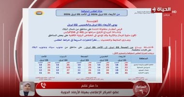 الأرصاد: طقس غير مستقر وأمطار رعدية ورياح مثيرة للأتربة تضرب المحافظات غدا
