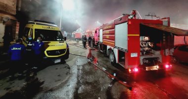  حريق مصنع ومخزن حلمية الزيتون