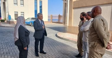 رئيس شركة مياه جنوب سيناء يتفقد محطة تحلية مياه البحر بمدينة طابا