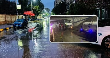 «المرور» يواجه تقلبات الطقس بعد هطول أمطار على المحاور.. نشر سيارات إغاثة علي الطرق.. وتخصيص خطوط ساخنة للإبلاغ عن الحوادث.. وتحذيرات من السرعات الجنونية لمنع انقلاب السيارات.. صور