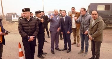 محافظ المنوفية بموقع الحادث