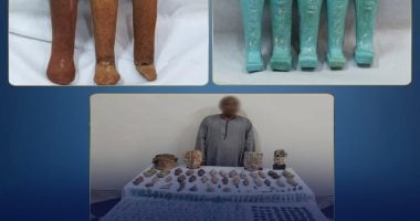 مغارة علي بابا.. الصور الأولى لـ 277 قطعة أثرية استخرجها نباشو الجبال بالمنيا