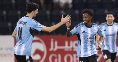 يوسف عبد الرازق يحتفل بهدف الوكرة