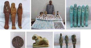 سقوط «حوت الآثار» بـ277 قطعة نتاج تنقيب الجبال بملوى