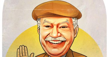 كاريكاتير اليوم السابع يحتفل بعيد ميلاد الفنان يحيى الفخرانى