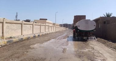 أعمال تطوير الطرق فى مدينة سفاجا