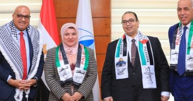رئيس جامعة كفر الشيخ يستقبل مسئول شئون الجامعات بسفارة فلسطين