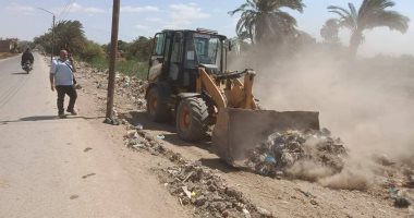 رفع 120 طن من القمامة والمخلفات والأتربة بـ 8 قرى فى مركز سوهاج