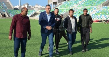 جولة تفقدية لنائب رئيس المصري للاطمئنان على سير العمل بالاستاد الجديد