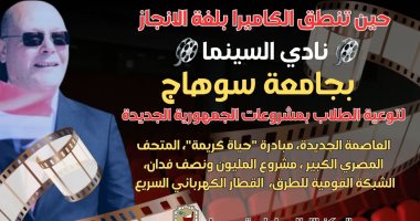 "نادي سينما" بجامعة سوهاج شاشة تنقل إنجازات الجمهورية الجديدة إلى عقول الطلاب