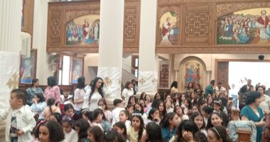 احتفالات عيد القيامة بكنيسة القديسة دميانة بكفر الشيخ.. فيديو